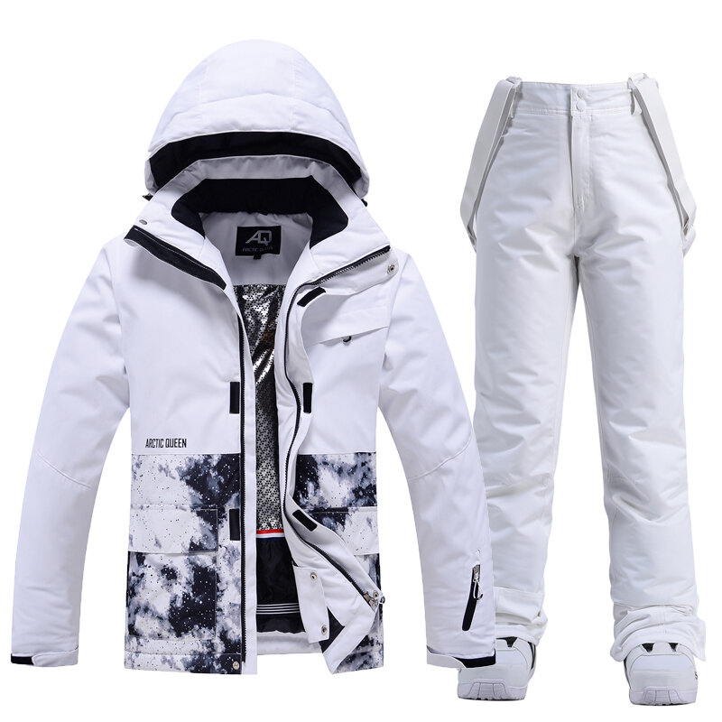 Conjunto de traje de esquí para hombre y mujer, chaqueta y pantalones de Snowboard, impermeables, a prueba de viento, transpirables, para invierno