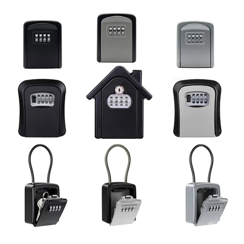 Погодозащищенный настенный Сейф для ключей с паролем, коробка для ключей с замком No4, Комбинированный Замок для хранения ключей в помещении и на улице
