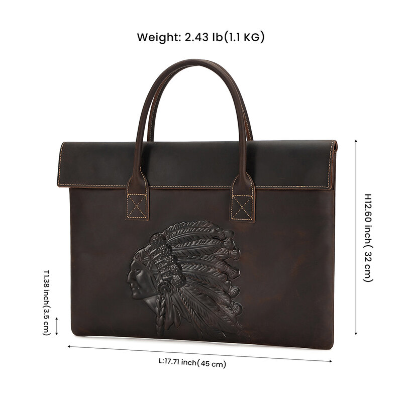 Мужская деловая сумка Crazy Horse, легкая сумка для ноутбука, кожаный портативный портфель для путешествий