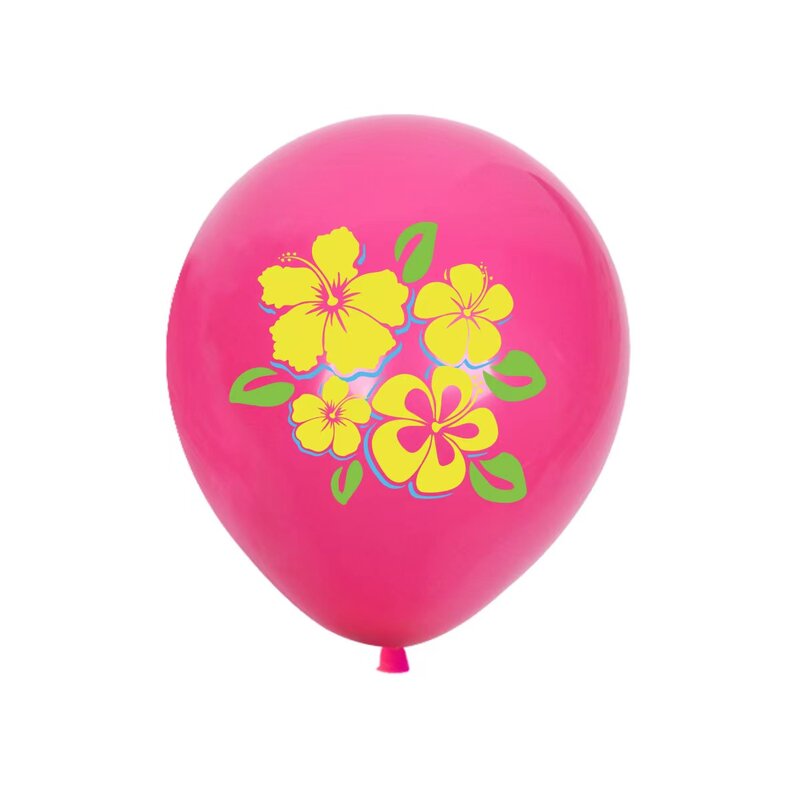 Ballons hawaïens en latex pour décoration de fête, lot de 15 pièces, thème tropical, flamant rose, pour anniversaire, luau, été