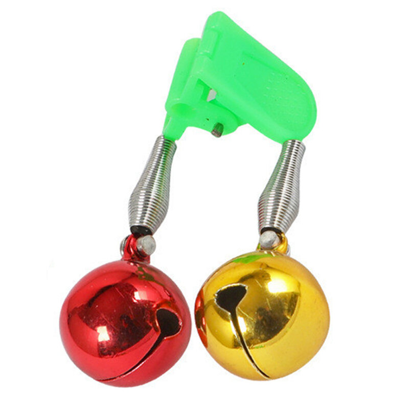 1 X Screw Bell Spring Plastic Clip Metal Fish Bell Fishing Alarm Double-Ring Bells Crisp Sound For Sea Lake Fishing Competitions