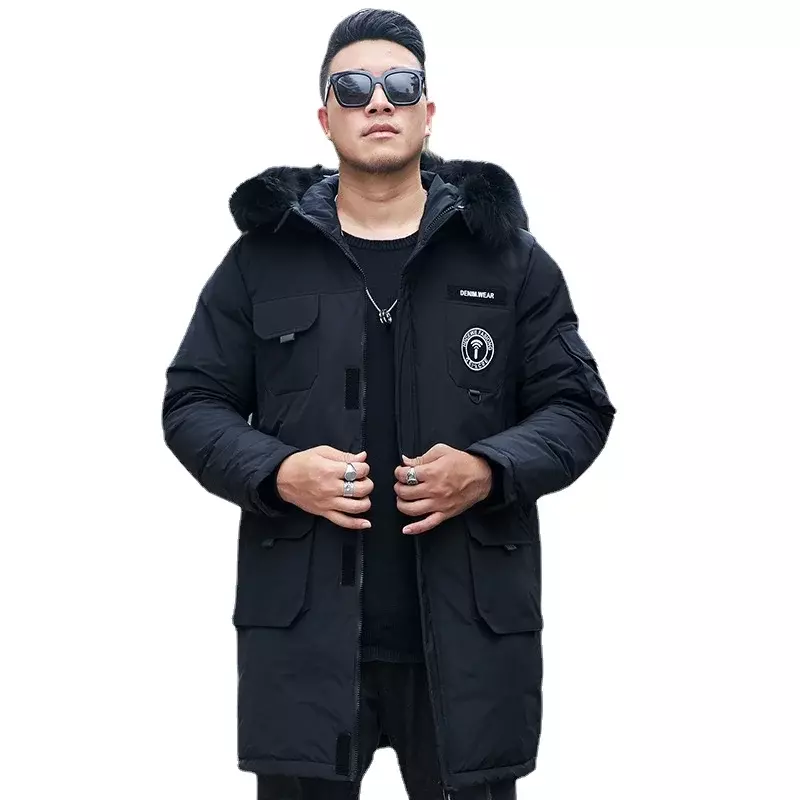 Nuovo arrivo moda uomo di alta qualità piumino Extra Large lungo cappotto invernale spesso Casual Plus Size M-8XL9XL10XL11XL12XL13XL