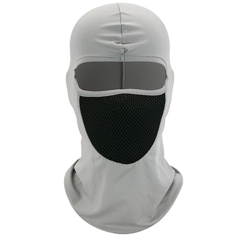 Mascarilla facial de seda de hielo para motocicleta para hombres y mujeres, forro de casco de equitación, capucha, babero de pesca, máscara de seda de hielo de cara completa