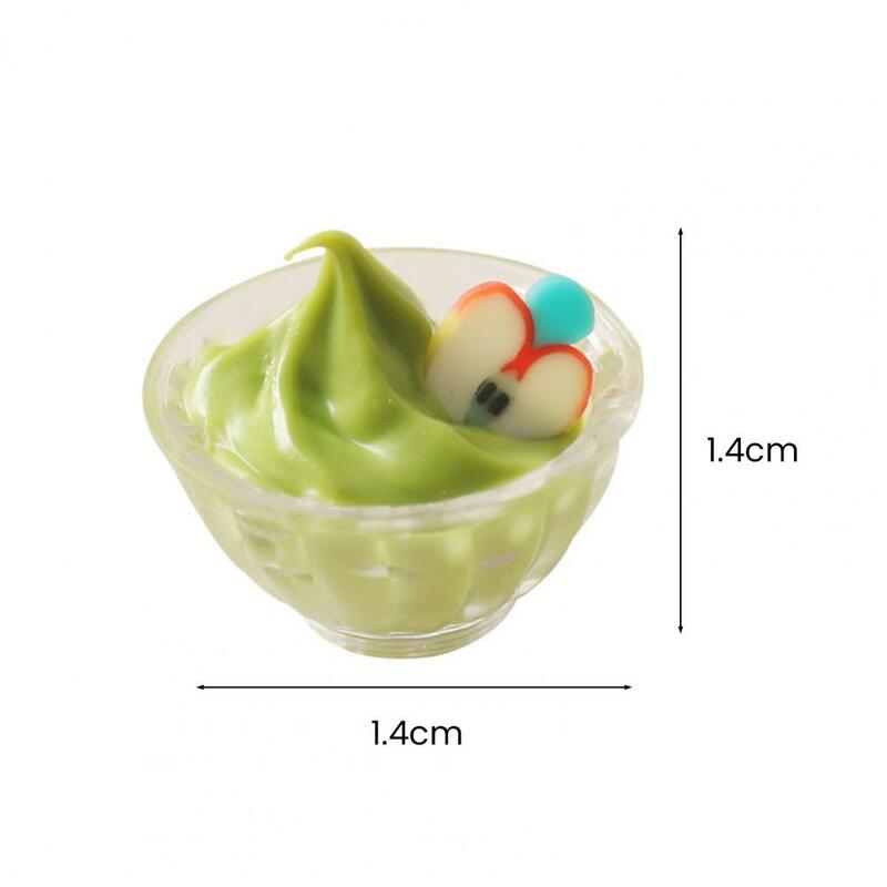 Pengiriman cepat!! 1/12 boneka kecil tiruan, cangkir es krim Dekorasi realistis Model makanan penutup buatan lanskap mikro