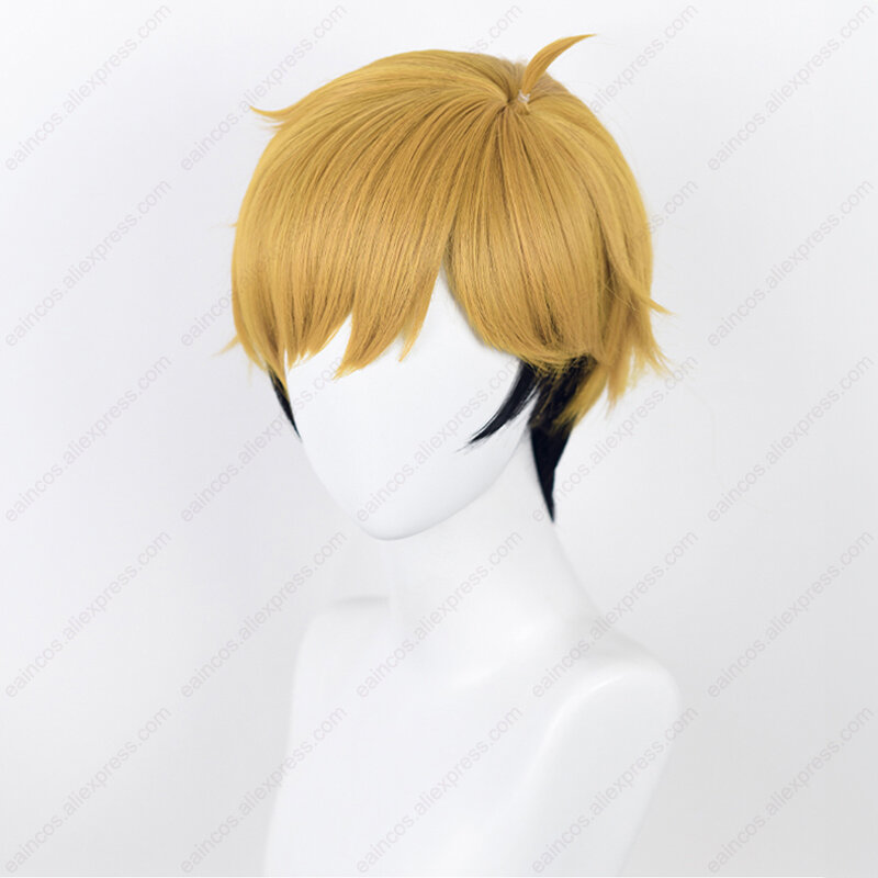 Anime Miya Atsumu/Miya Osamu Cosplay Wig 30cm Mixed Color Wigs Heat Resistant Synthetic Hair