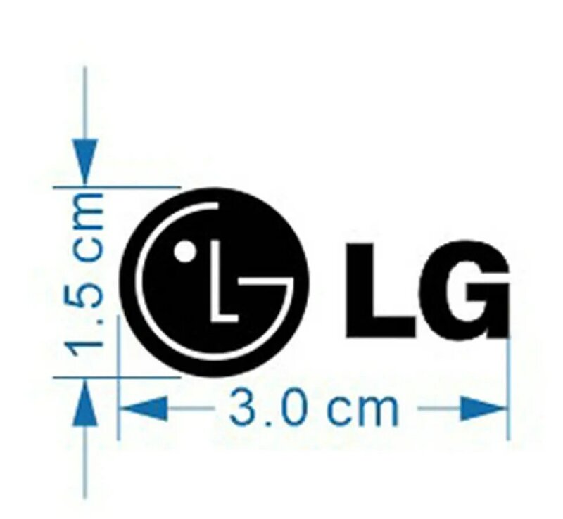 Etiqueta engomada del logotipo del Monitor del refrigerador de la lavadora de La etiqueta engomada del Metal LG, etiqueta engomada del teléfono móvil, etiqueta engomada del electrodoméstico eléctrico