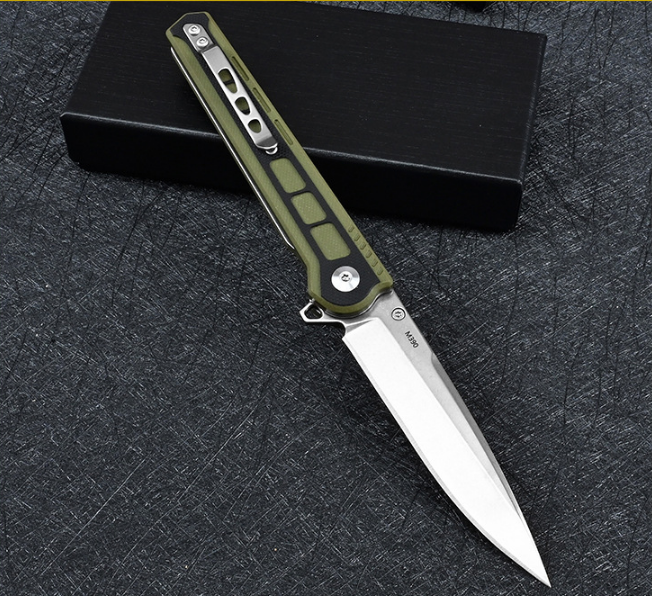 Wysokiej jakości nóż taktyczny składany odkryty Camping podwójny kolor G10 uchwyt noże survivalowe bezpieczeństwa obrońców i staje w sytuacji sam narzędzie EDC