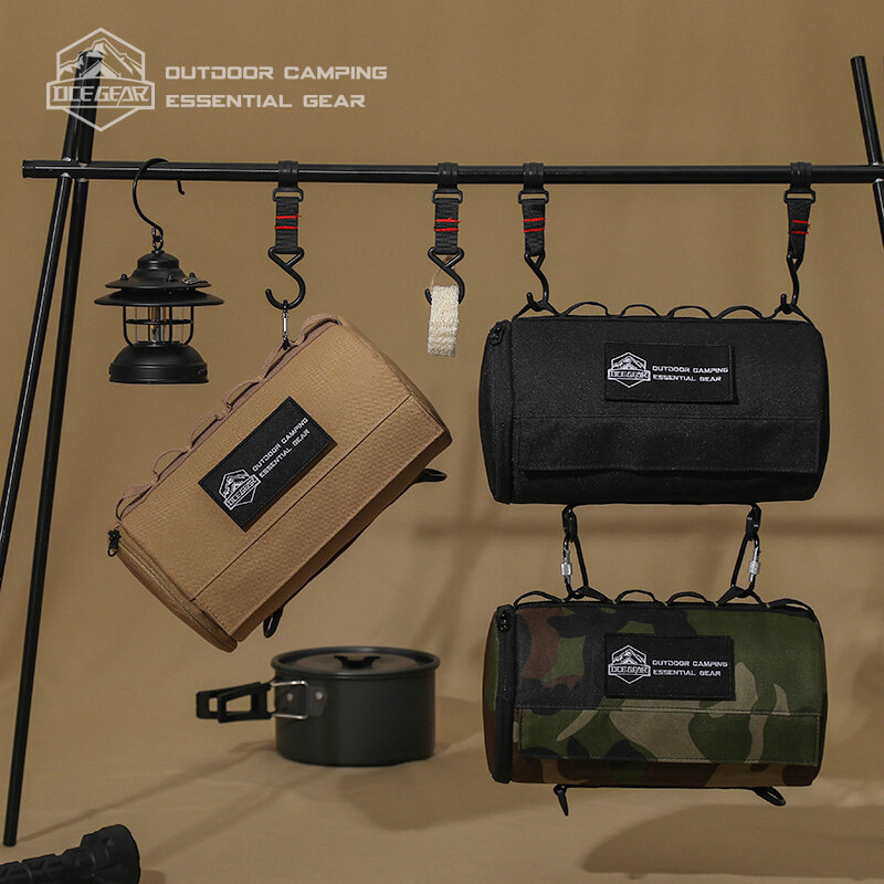 OCEGEAR 캠핑 스토리지 핸드백 여행 야외 접이식 방수 생존 주최자 가방 휴대용 피크닉 티슈 도구 용기