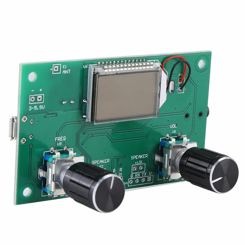Módulo Receptor de Rádio FM com Display Digital LCD, Modulação de Frequência, Placa Receptora Estéreo, 3-5V, DSP, PLL, 3X, 87-108MHz