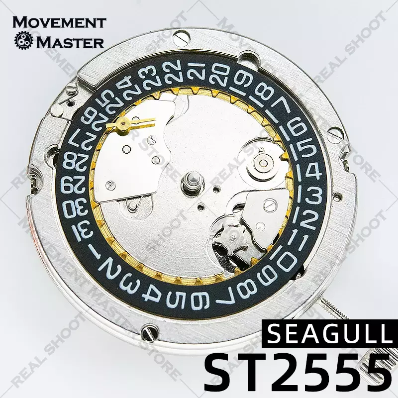 Aksesori jam tangan asli baru model Seagull ST2555 gerakan otomatis 2555 Swiss