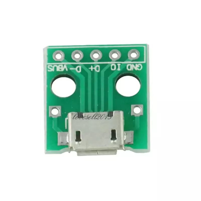Adaptador Micro USB A DIP de 10 piezas, placa de módulo hembra, 5 pines, 2,54mm, PCB