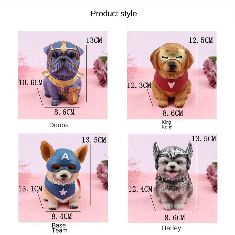 Criativo engraçado Dog Piggy Bank, Cute Dog Piggy Bank, Home Bedroom Jewelry Resina Ornamento para Crianças, Novo