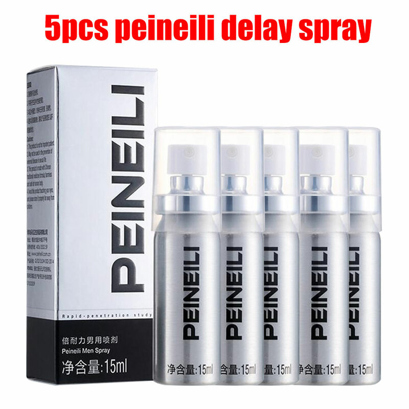 5PCS Peineili Sex Delay Spray uomini maschio uso esterno Anti eiaculazione precoce prolungare 60 minuti crema per l'ingrandimento del pene del sesso