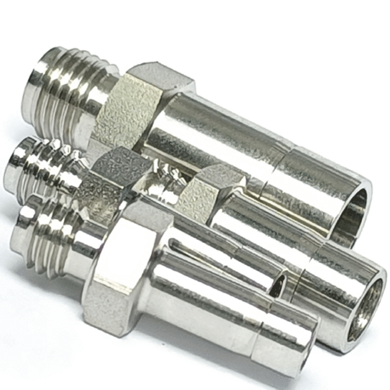 Raccord de tuyau en acier inoxydable à double virole, union de compression, tube mâle de compression, SUSSION L, 1/8 ", 3mm, 1/4", 3/8"