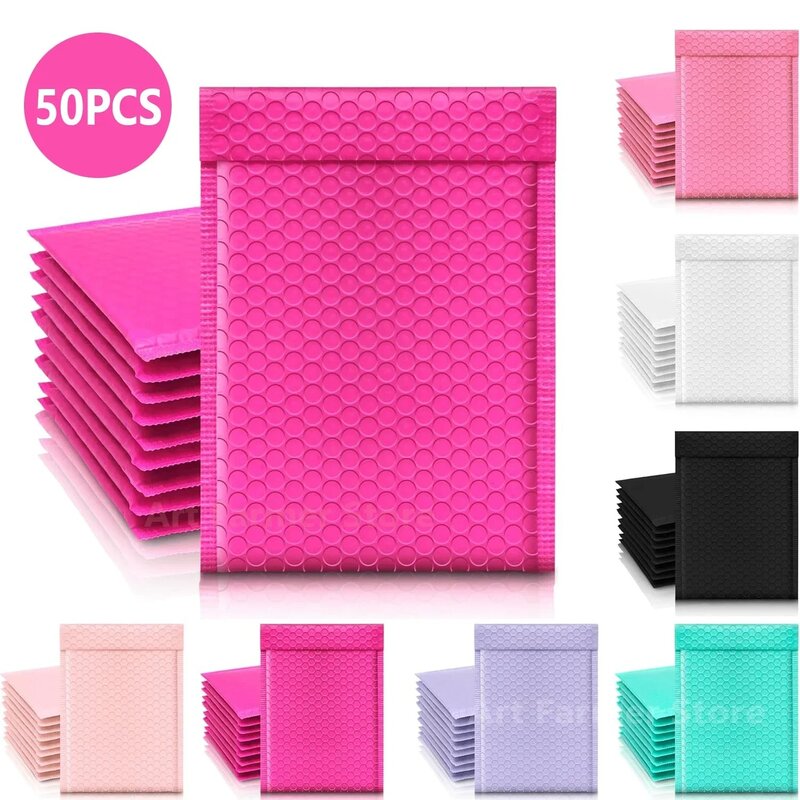 50 Stück Liefer paket Verpackung rosa Klein unternehmen liefert Umschläge Versand pakete Blase Umschlag Packt asche Mailer