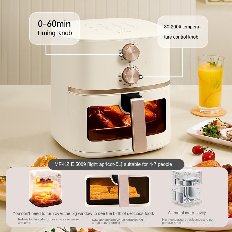 Midea airfryer can be seen as the official authentic of the new high capacity airfryer oven for no-flip household