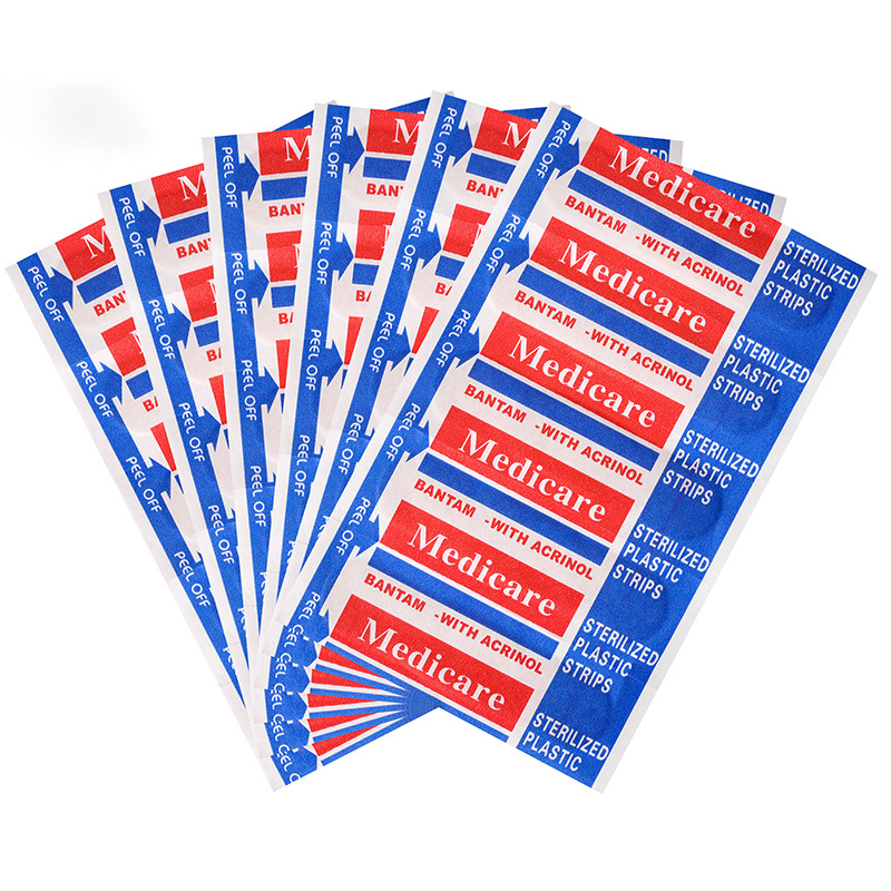 100 teile/los Nicht-gewebe Band Aid Pflaster Wasserdichte Wunde Streifen Dressing Patch Erste-hilfe Kit Selbst-klebe Verband