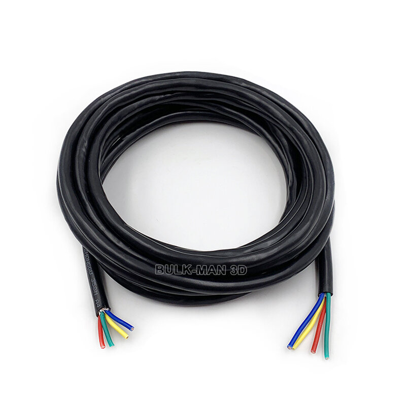 4 Core Shielded Cable 16AWG 1000mm 5000mm Length for Connecting Spindle Motor VFD Inverter CNC Engraver Machine