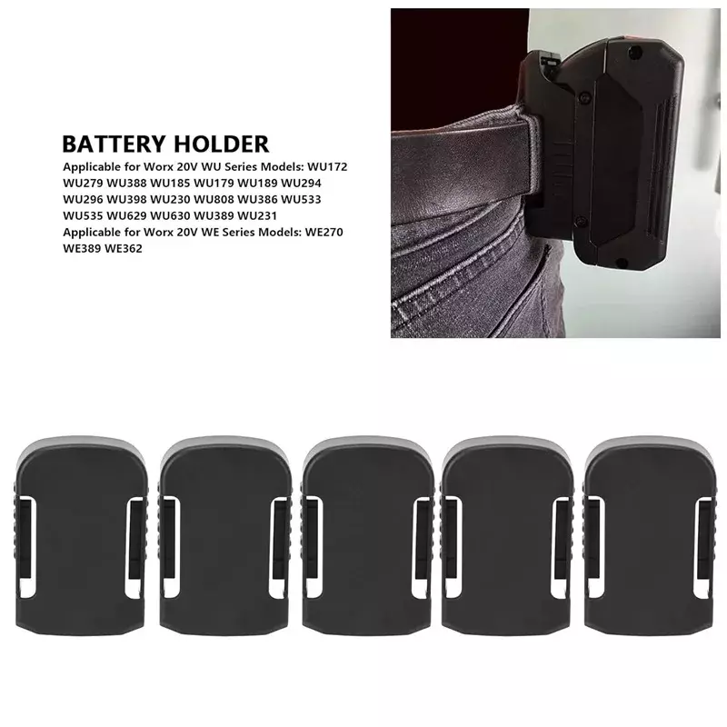 5/10pcs Battery Storage Rack Battery Holder Case For Kress for Worx 4pin 20V Battery Pylons Buckle Holder Wall Mount Dock Holder
