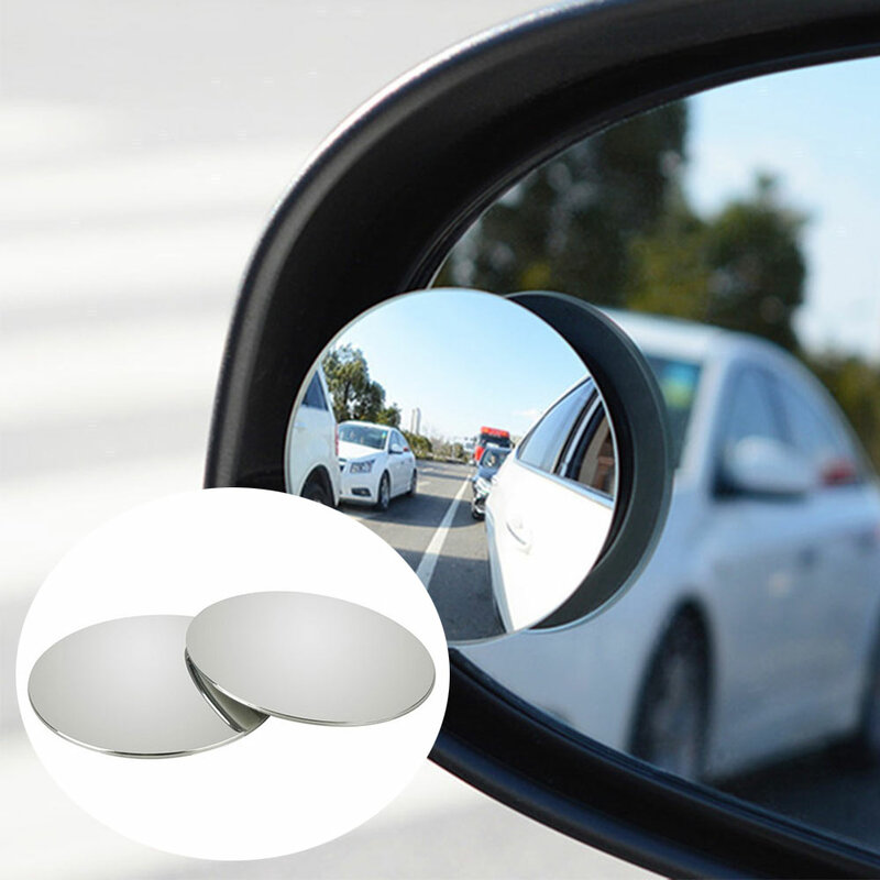 Carro de 360 graus grande angular ajustável rotação redonda espelho convexo veículo retrovisor auxiliar ponto cego espelhos acessórios do carro
