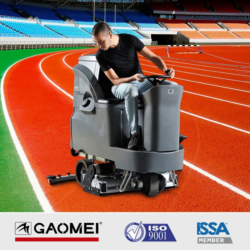 GM110BTR80 GAOMEI High quality Ride on automatic floor sweeper scrubber