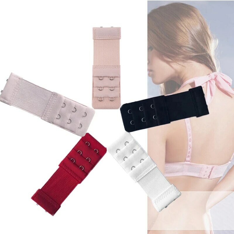 Frauen 2 Haken BH Extender elastische Unterwäsche Verlängerung Strap Clip Expander Schnalle