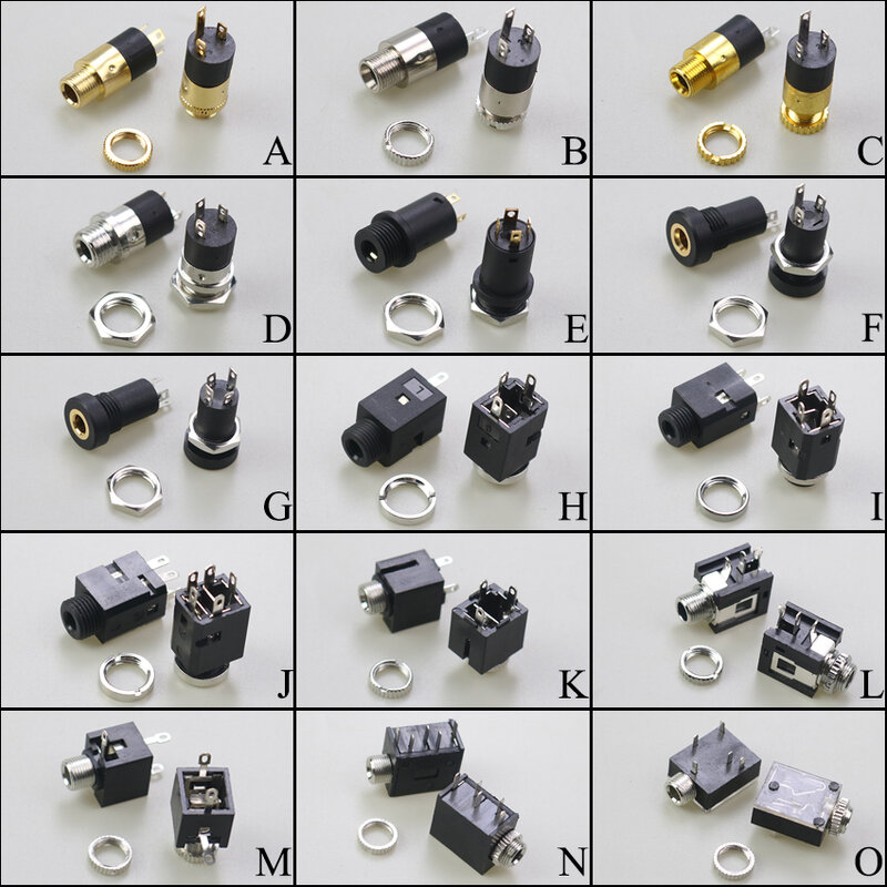 Conector hembra para auriculares de Audio y vídeo, 1 piezas, 3,5 MM, PJ-392 A 3640, 399, 341, 342M, 301