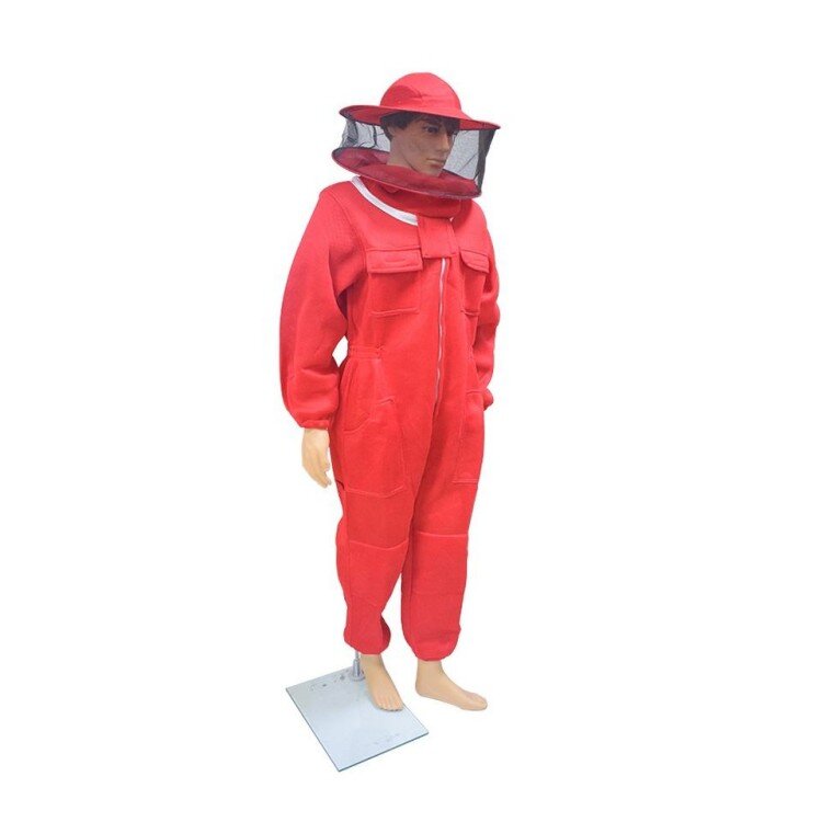 Three Layer Ultra Ventilated Mesh Sting Proof Beekeeper Protective Bee Suit with Fencing Veil for Men & Women