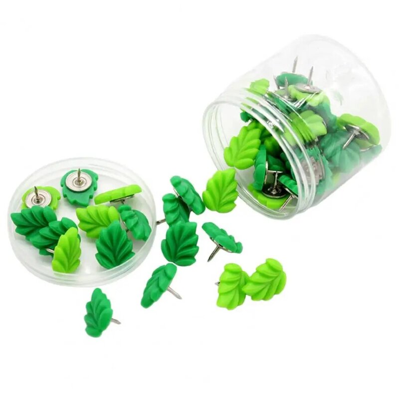 20 шт., универсальные кнопки с зелеными листьями