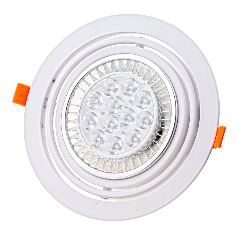 Led Round Aluminum Iron LED Recessed Ceiling Panel Lights Bulb Lamp Fixture Cut Out 155mm