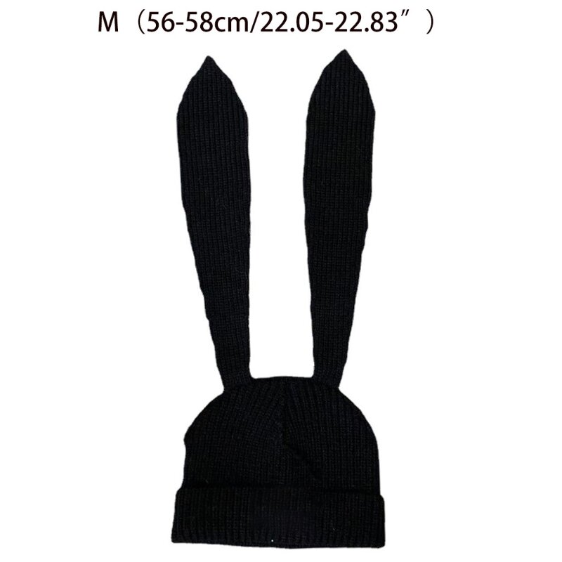 Easter Bunny Hat Rabbit Ears Costume Funny Party Favors Hats Easter Decorations Thicken Knitted Caps for Women Winter