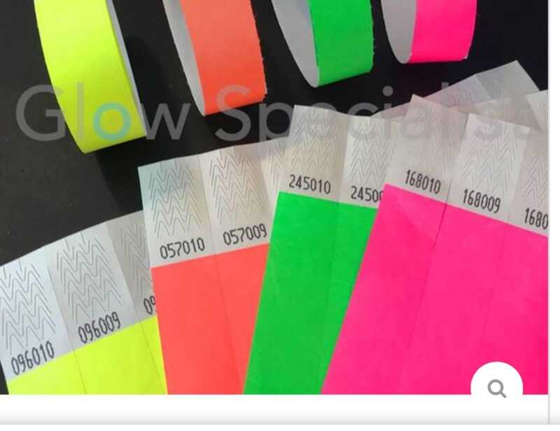 Tyvek-pulsera Digital con número de serie de 3/4 pulgadas, accesorio para patio de juegos de fiestas y otras actividades, pulseras de colores 1000