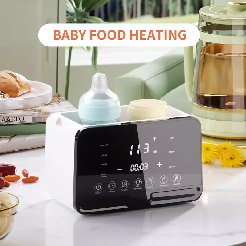 9-in-1 Baby Bottle Warmer with Timer Accurate Temperature Control Baby Food Heating Breast Feeding Essentials with Defrost
