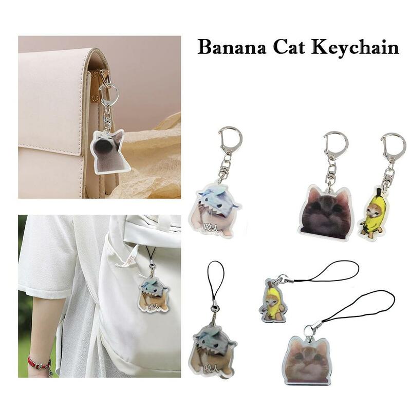Bonito Banana Plush Pendant Keychain para crianças, saco e carro pingente, Classmate Sound, presentes engraçados, V1e2, 2024