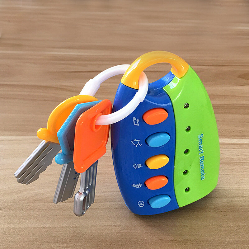 Porte-clés de voiture coloré en forme de musique, jouets d'apprentissage pour bébé