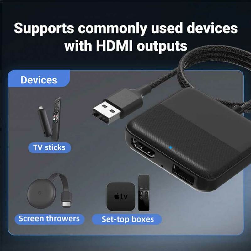 Car TV Mate Converter for Fire Sticker for HDMI Multimedia Adapter Car Accessories for Toyota Peugeot Benz Audi VW Chevrolet Kia
