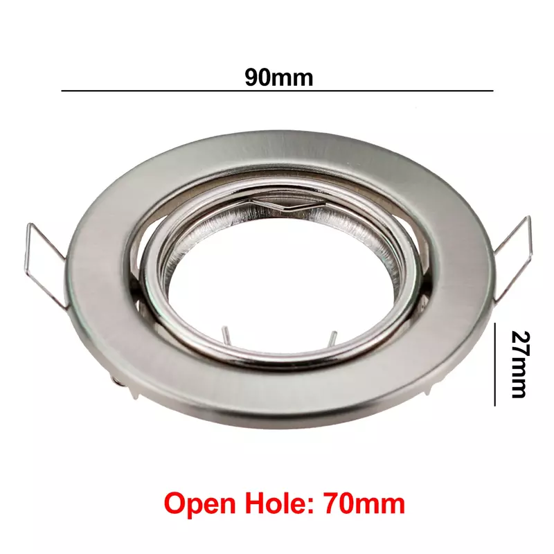 Metal Mounting Frame Mounting Ring Recessed Light GU10 MR16 LED Ceiling Spotlight Cut Hole 70mm Fixture Frame