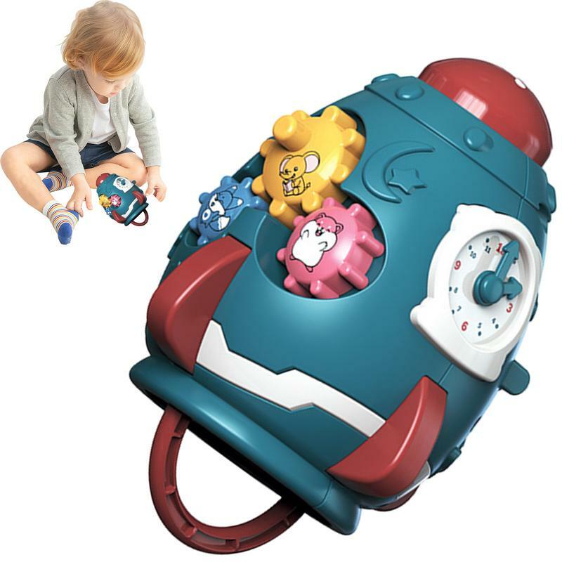 Foguete poliédrico para crianças, espaço divertido, brinquedo interativo educativo, presente de aniversário para crianças