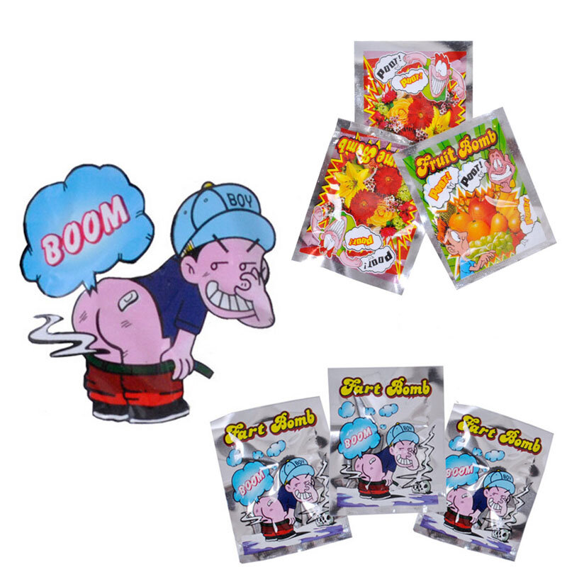 10pcs New Funny Shock Absorber Toy Funny Explosion Smelly Bag National Toy Whole Person Fart Bag Smelly April Fool's Day Trick