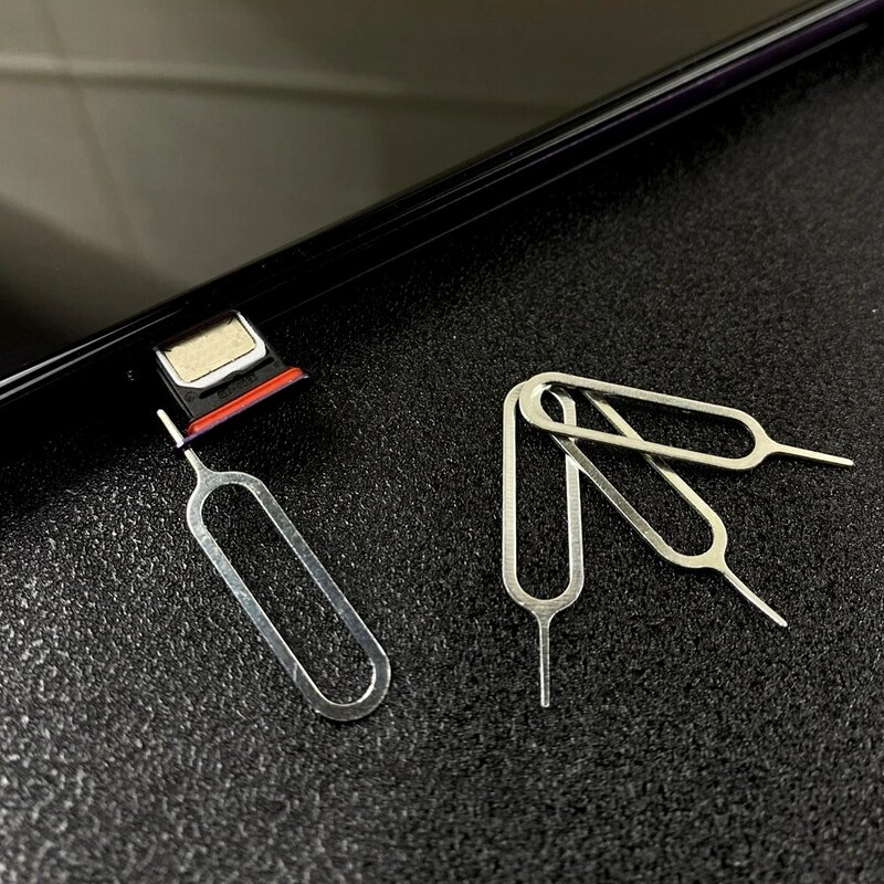 SIM Card Removal Needle Pins, Pry Eject Sim Card Tray, Pin de agulha aberto para iPhone, Samsung, Xiaomi Redmi, Micro Sd Card Tool, 10pcs