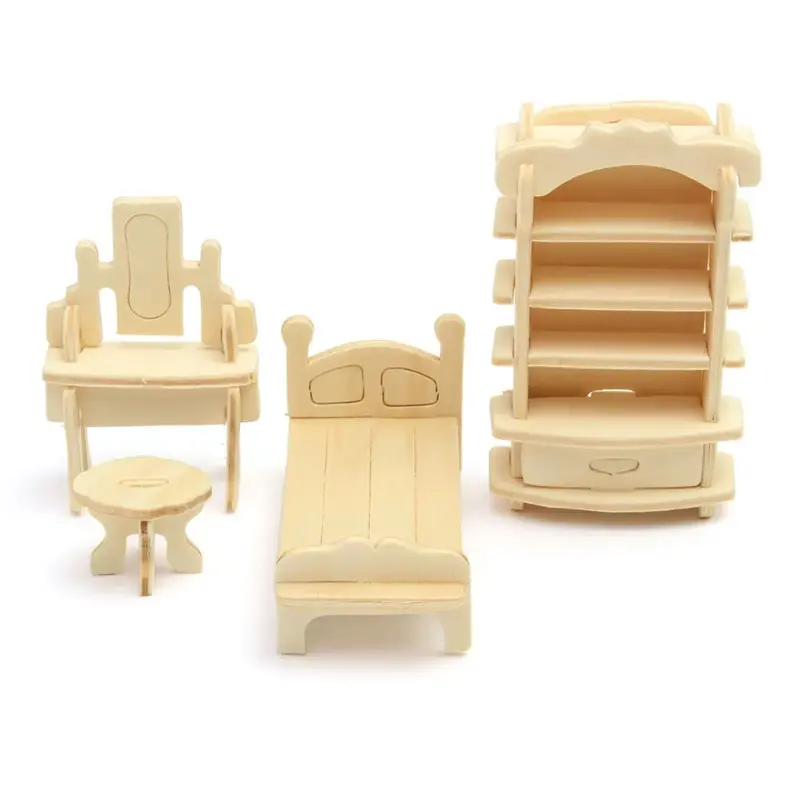 子供のための手作りの3D木製パズルモデルキット,DIY子供のための教育ツールキット,手作りの家具,手作りのおもちゃ,ギフト,34個/セット
