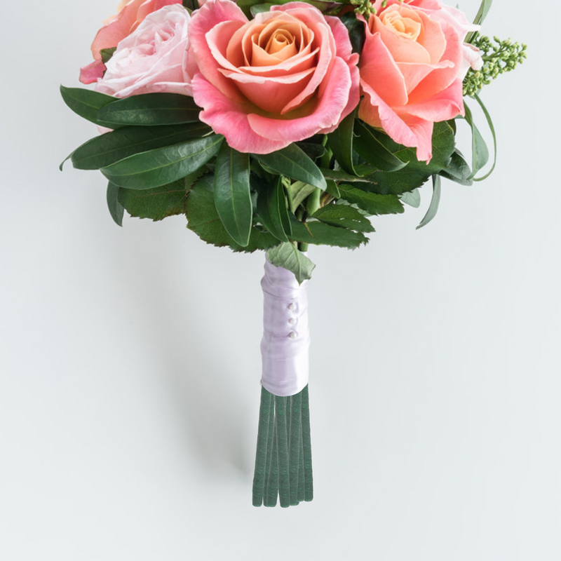 Ferita artificiale Bouquet da sposa fiore strumento di fissaggio fiorista verde impermeabile Bouquet stelo disposizione forniture fai da te per Washi