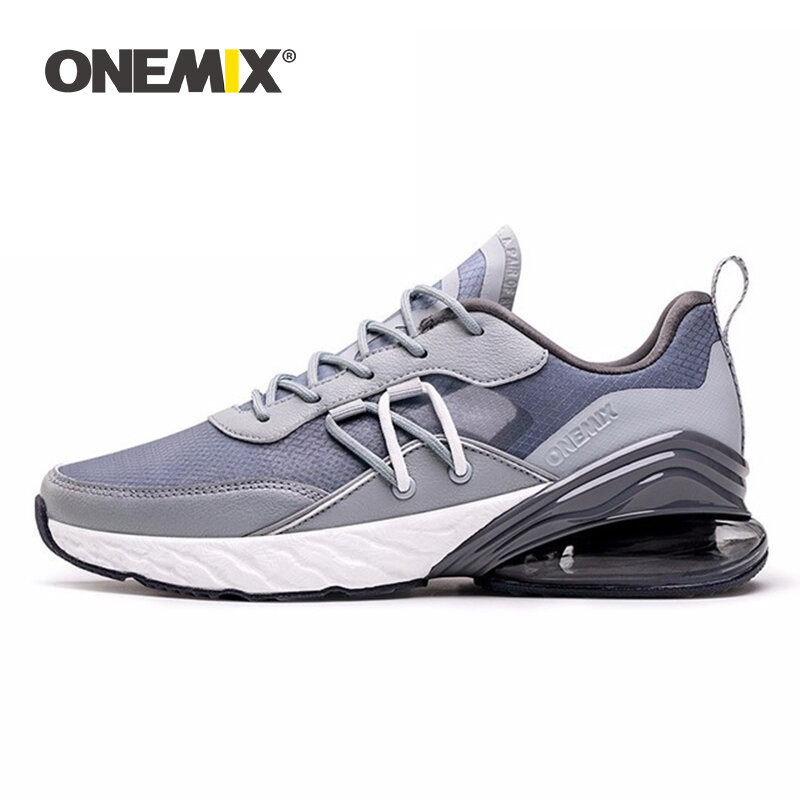 ONEMIX sepatu lari pria, sneaker berjalan olahraga luar ruangan, bantalan udara redaman bernafas, jala musim panas untuk lelaki