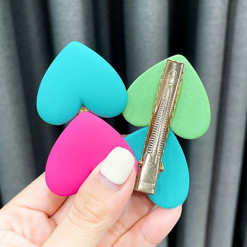 Lovely Spring Cute Barrette Love Candy Colors Heart Hairpin Korean Style Hair Clip Tulip Flower Hairpin Child Hair Accessories
