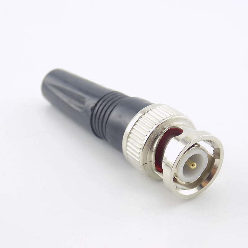 10 stücke überwachung bnc stecker stecker adapter für twist-on koaxial rg59 kabel für cctv kamera video/audio stecker
