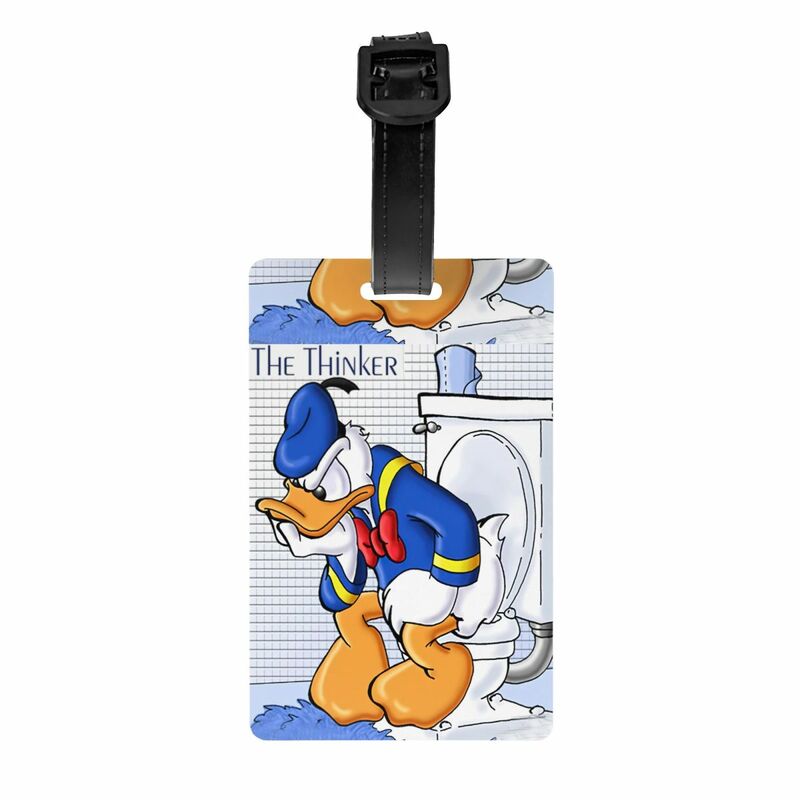Donald Duck Cartoon Bagagelabel Koffer Bagage Privacy Cover Id Label