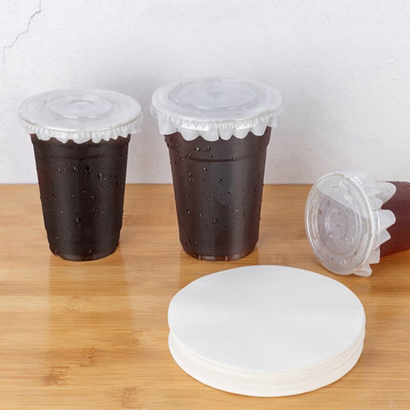 1000X Round Shape Leak Proof Paper Film Coffee Spill Proof Gasket Leak Proof Paper Films,For 7-9.5Cm Cup
