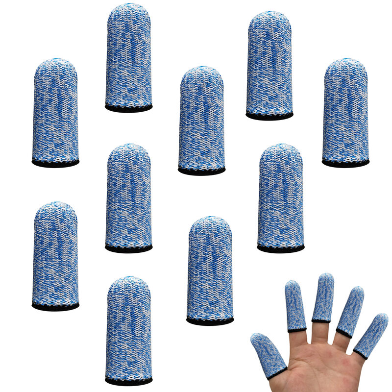Cuna de dedo antideslizante, transpirable, resistente al desgaste, para trabajo, cocina, jardín, Universal, 10 piezas