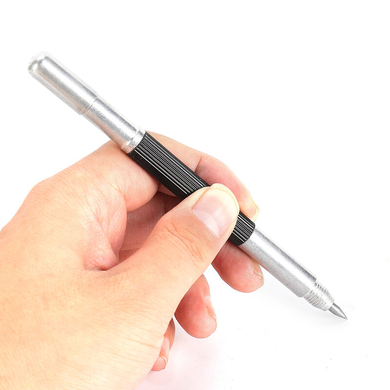 Carboneto de tungstênio Scriber Pen, Metal Dica Aço Scriber, Scribe Marker, Materiais duros endurecidos, 2 x Ended, 136mm