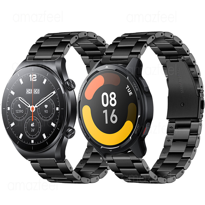 Pulsera de Metal activa para Xiaomi Mi Watch S1, correa de cuero para reloj deportivo Mi Watch S2 Mi watch, color 2